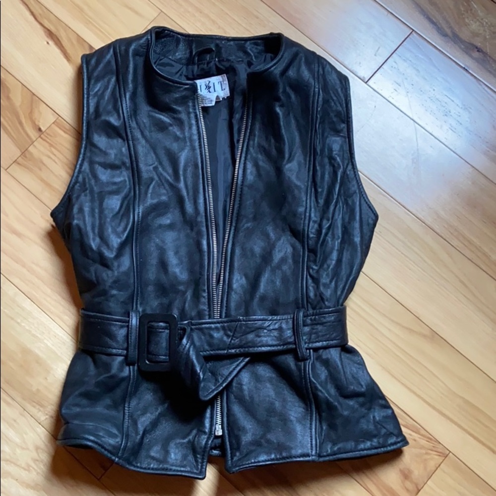 Leather skirt and vet